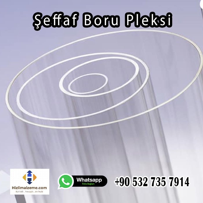 Akrilik Yuvarlak Boru Şeffaf ( Boy 2 Metre )