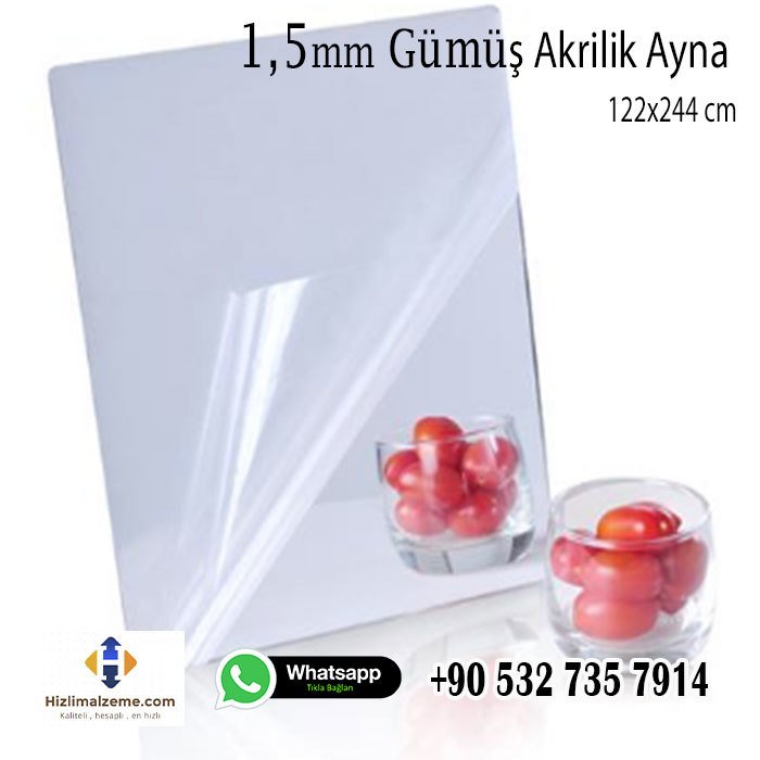 Altın Ayna  Pleksi & Gümüş Ayna Pleksi Akrilik Levha 122 x 244 cm