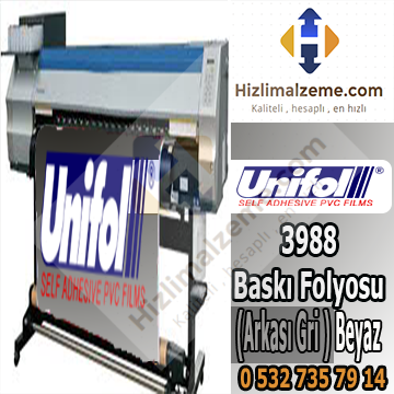 3988 SBF Arkası Gri   (80mic.) Baskı Folyosu