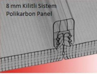 16 MM Kilitli Polikarbon Panel - Gri