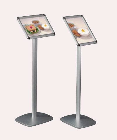 Dekoratif tek ayaklı rondolu menuboard dikey A3 30x42 cm