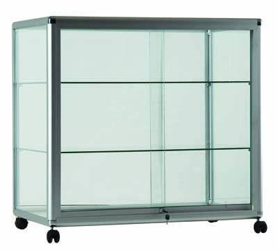 Vitrin banko  sürgülü çift kapı dolapsız