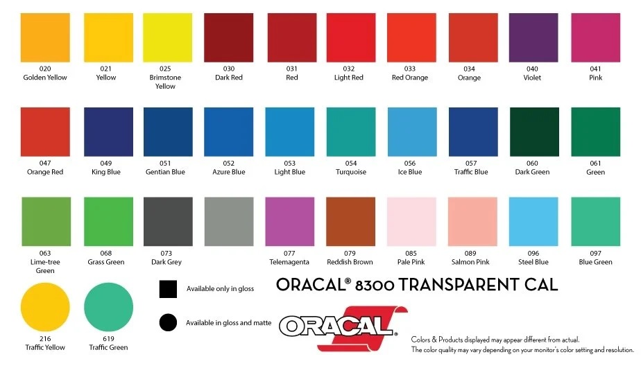 Oracal 8300 Transparan Folyo (5 Yıllık) 1,26x50 m