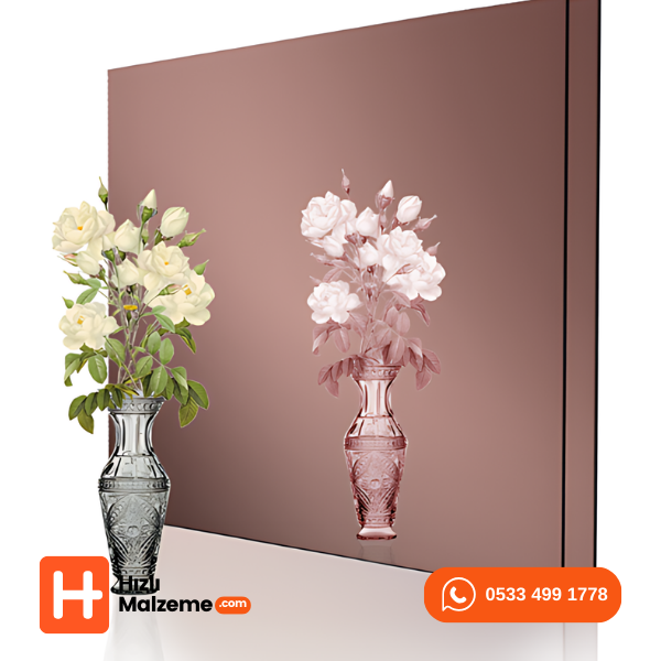 1.8 mm Bronz Yapışkansız Ayna Pleksi Akrilik 122x244 cm