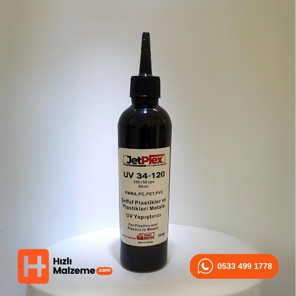 Uv Yapıştırıcı - 250 Gr Ultraviyole Pleksi Cam Akrilik Polikarbon Yapıştırıcı