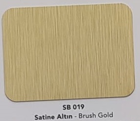 4 mm Gümüş Fırça Desenli ve Altın Fırça Desenli Alüminyum Kompozit Panel 125x320 cm