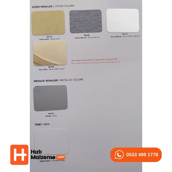 Altın Fırça Desen Kompozit 125x320 cm SB 0019