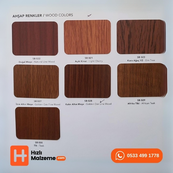 Ahşap Desen Kompozit 125x320cm İnce Altın Meşe Sb 0027