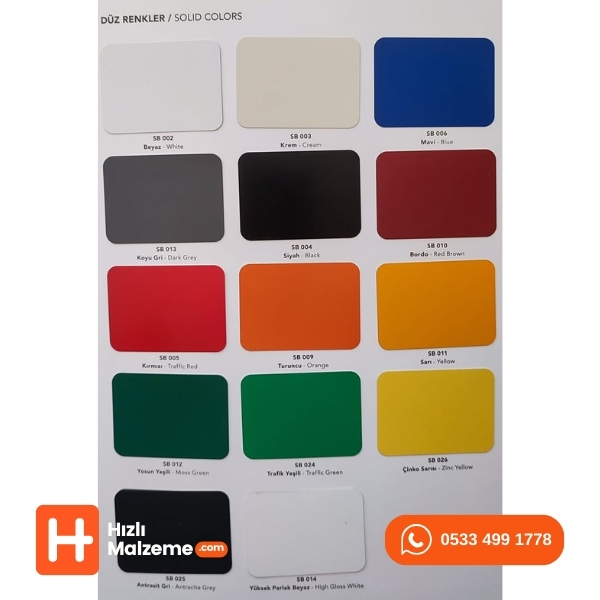 Metalik Gri Kompozit 125x600 cm SB 001