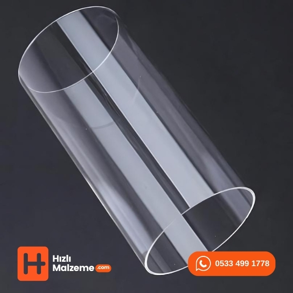 150/144 2 Metre Boy Akrilik Yuvarlak Boru Şeffaf