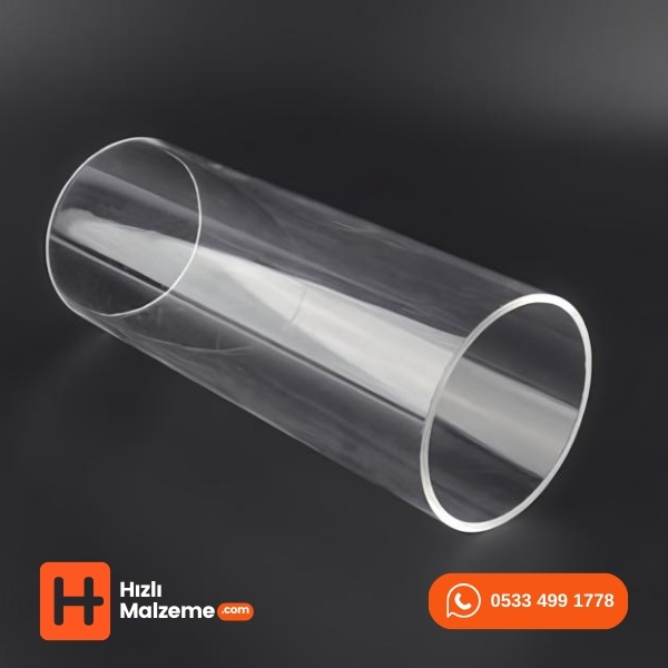 100/95 Çap 2 Metre Boy Akrilik Yuvarlak Boru Şeffaf