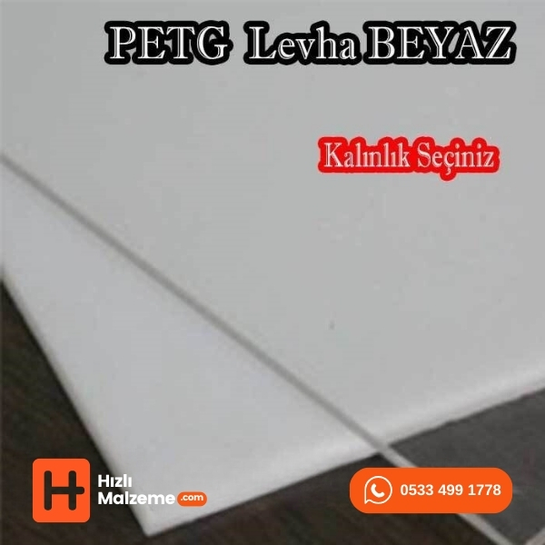 2 mm İthal Beyaz Petg Levha 125x205 cm